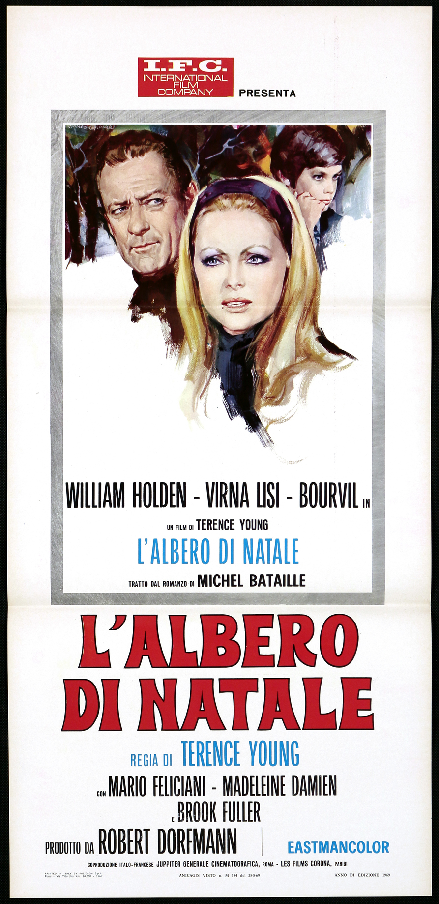 L Albero Di Natale Film.L Albero Di Natale Locandina Cinema William Holden Virna Lisi Playbill Poster Ebay